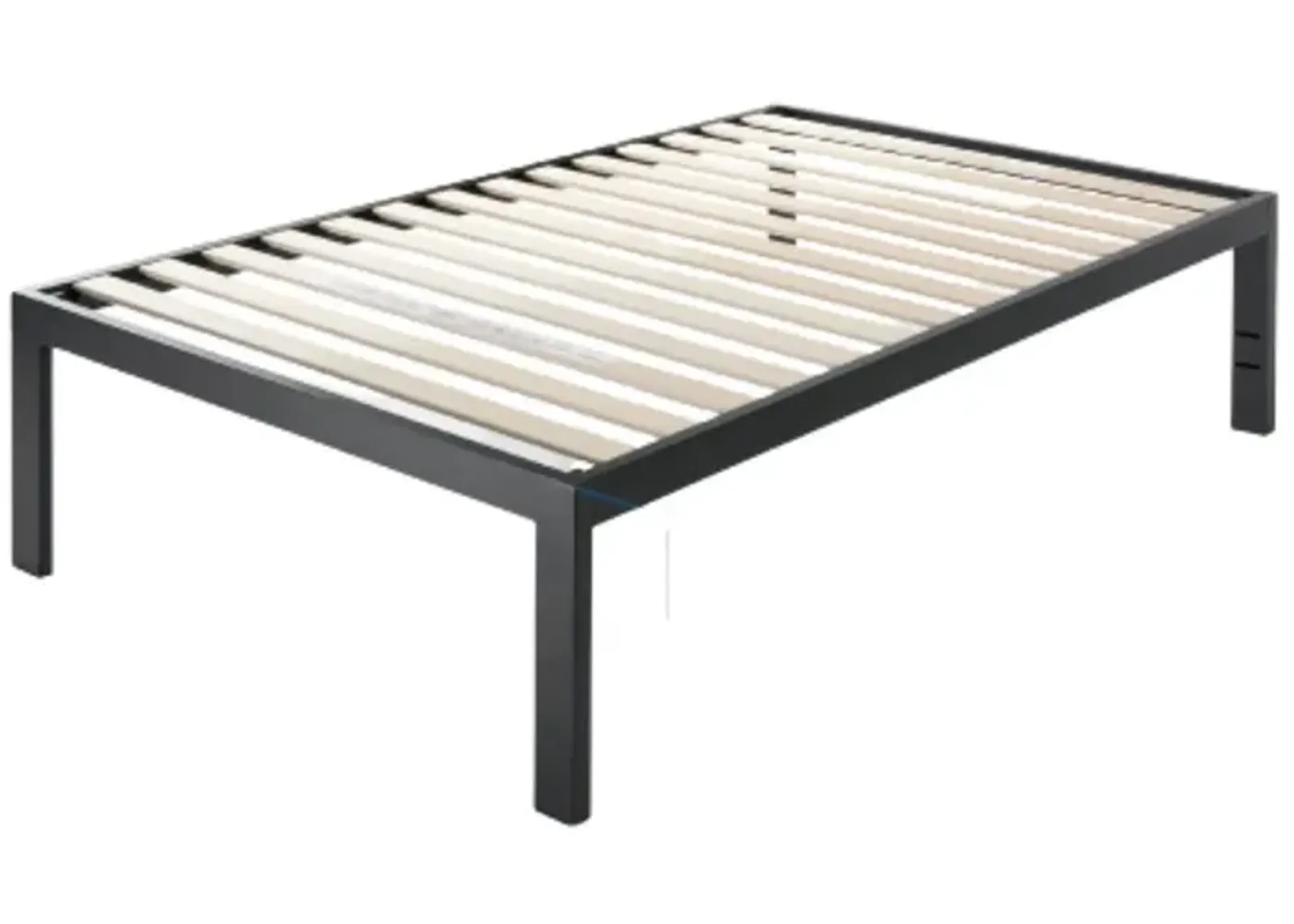 Hivvago Twin size 18 Inch Easy Assemble Metal Platform Bed Frame Wooden Slats