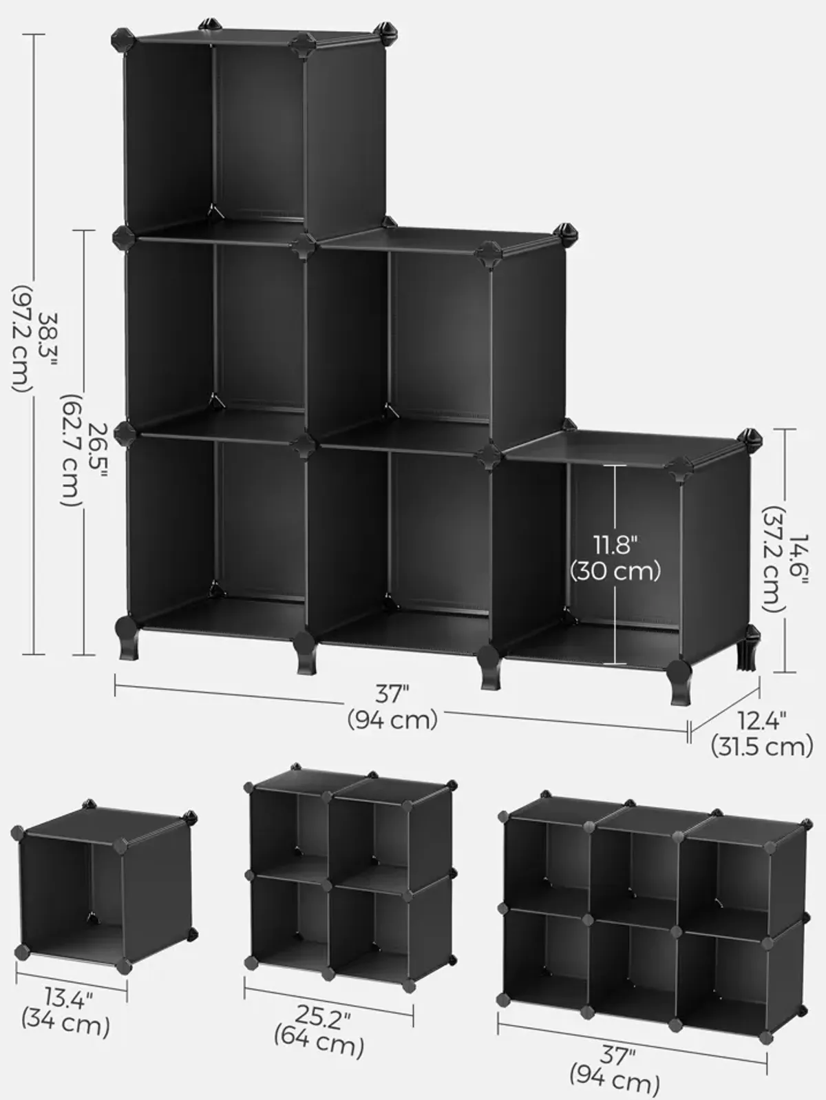 Storage Cube Organizer, DIY Closet Cabinet Chests Space-Saving