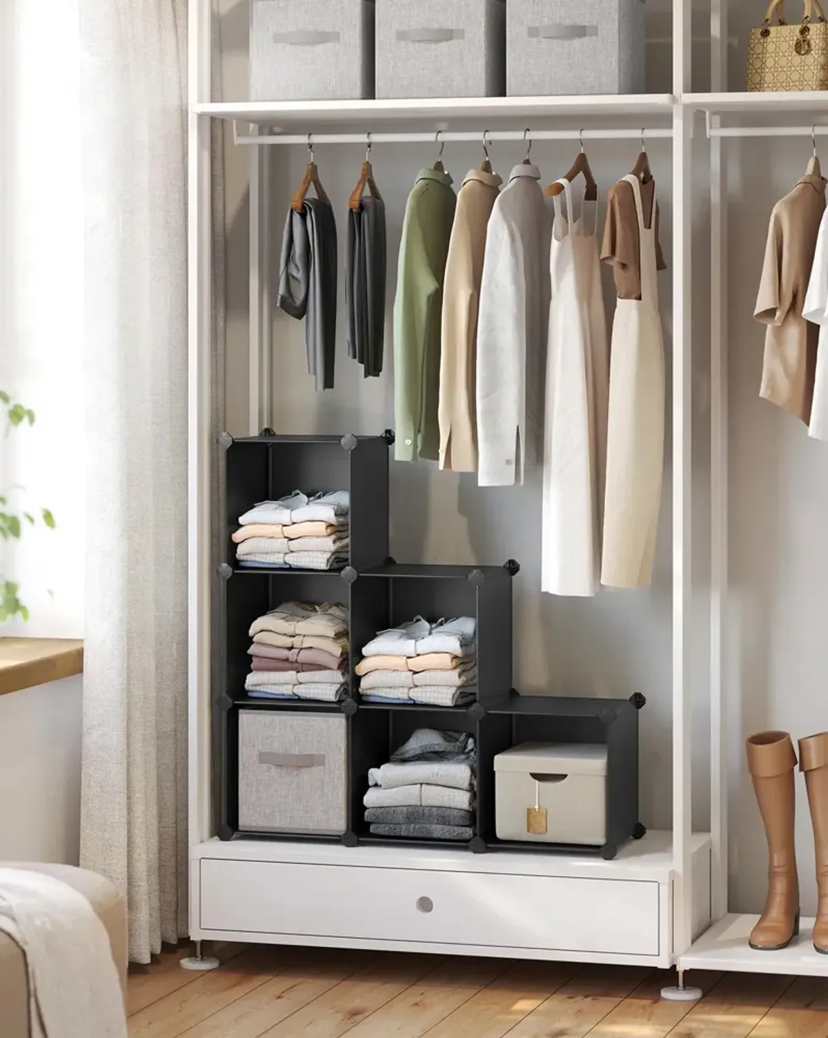 Storage Cube Organizer, DIY Closet Cabinet Chests Space-Saving