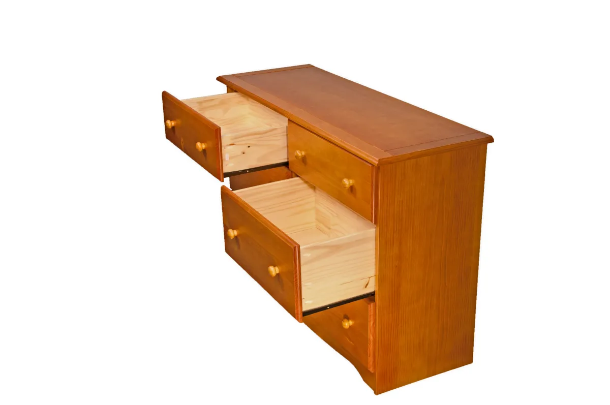 100% Solid Wood 6-Drawer Double Dresser