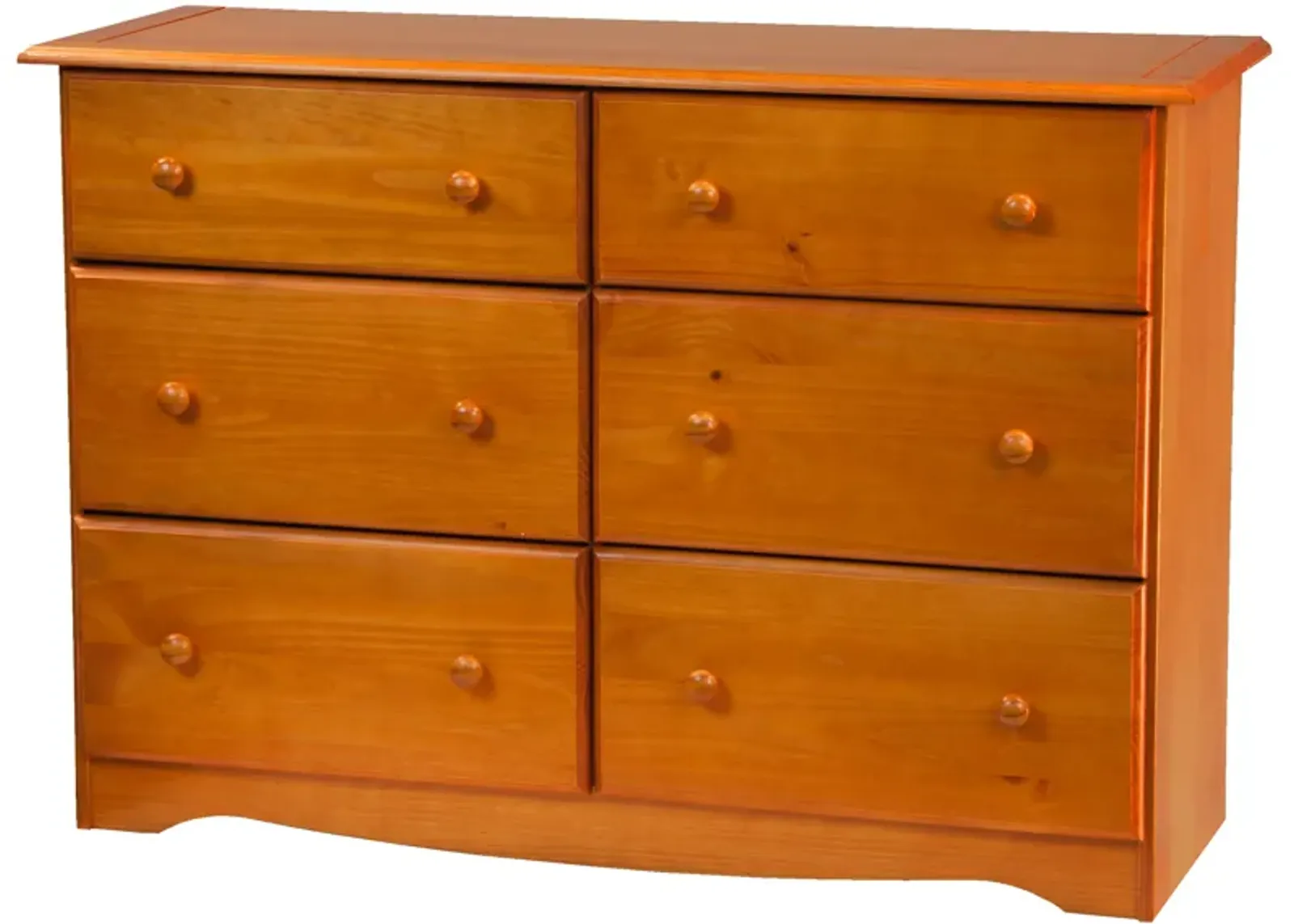 100% Solid Wood 6-Drawer Double Dresser