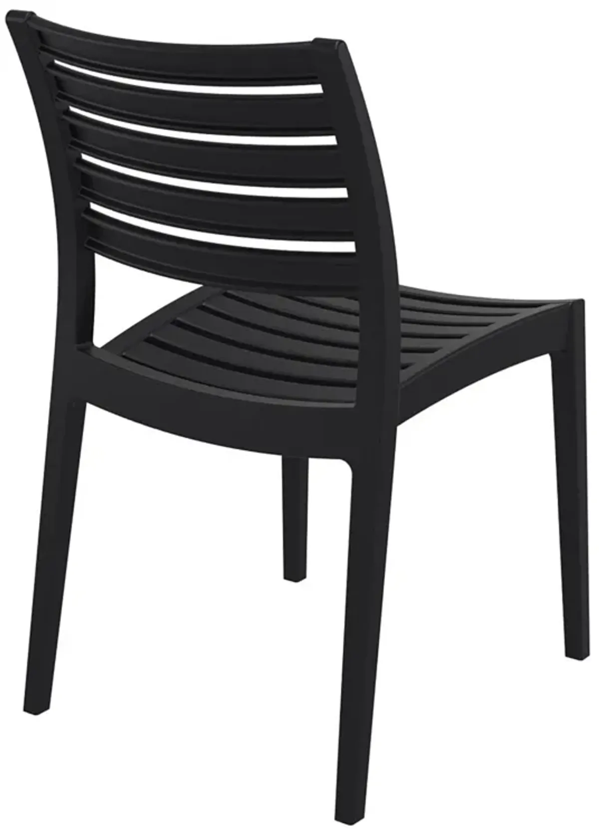 33" Silver Stackable Outdoor Patio Dining Chair