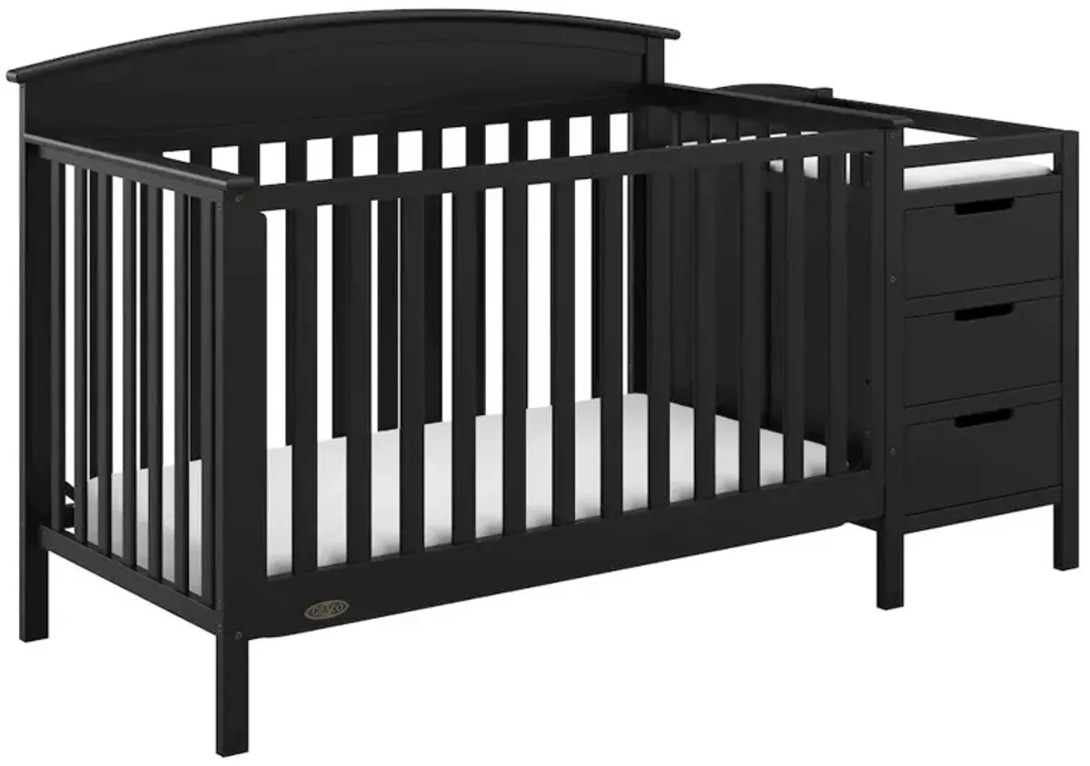 Graco Benton 4-in-1 Convertible Crib and Changer (Black)