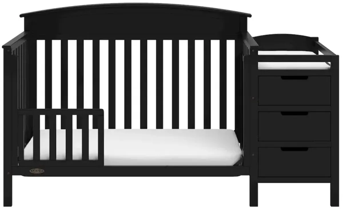 Graco Benton 4-in-1 Convertible Crib and Changer (Black)