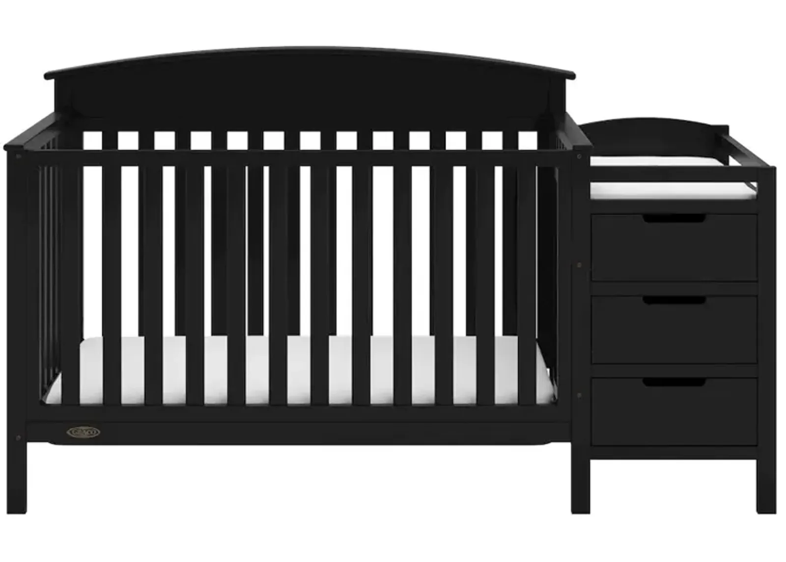 Graco Benton 4-in-1 Convertible Crib and Changer (Black)