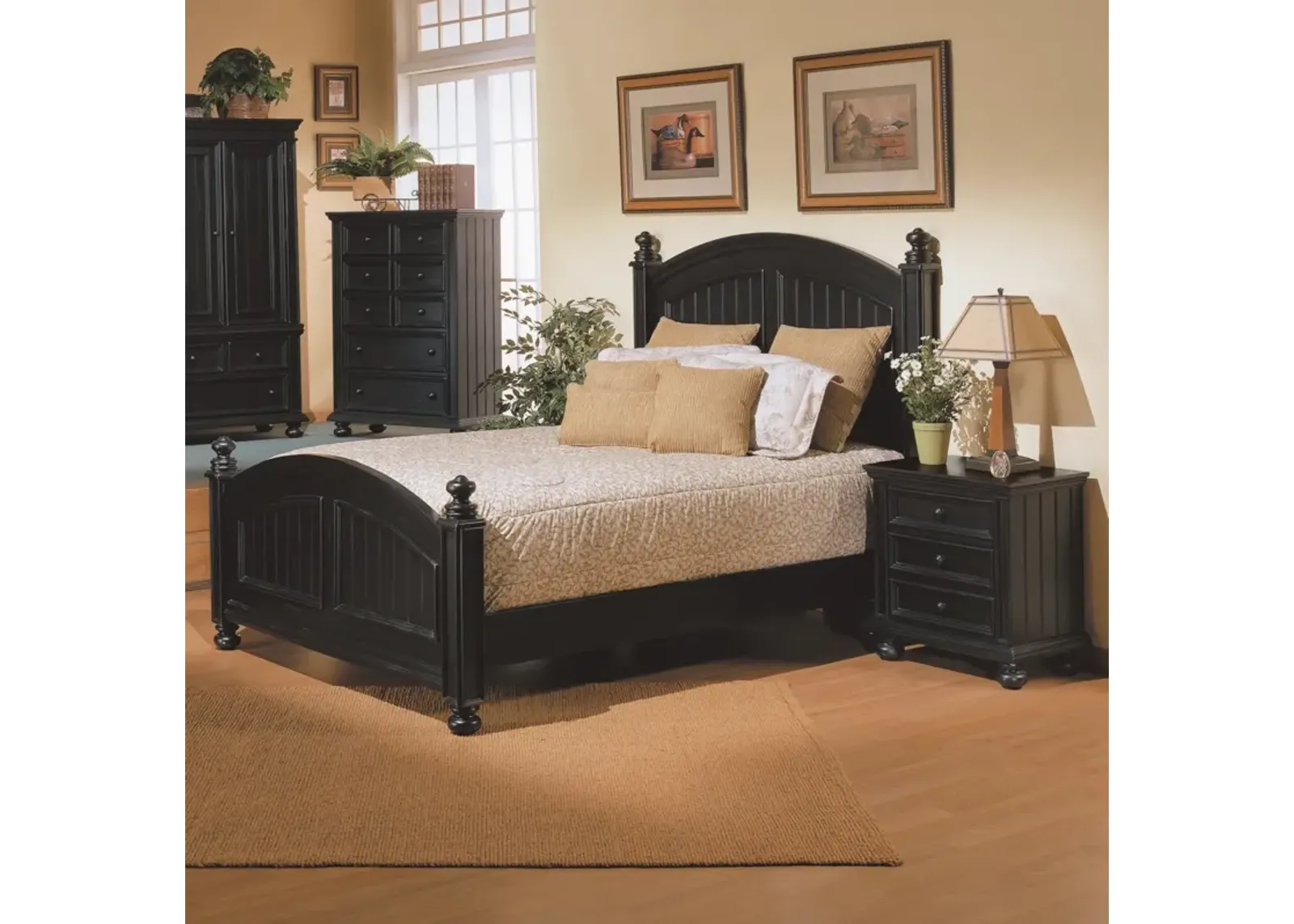 Cape Cod Panel Full Bed - Ebony