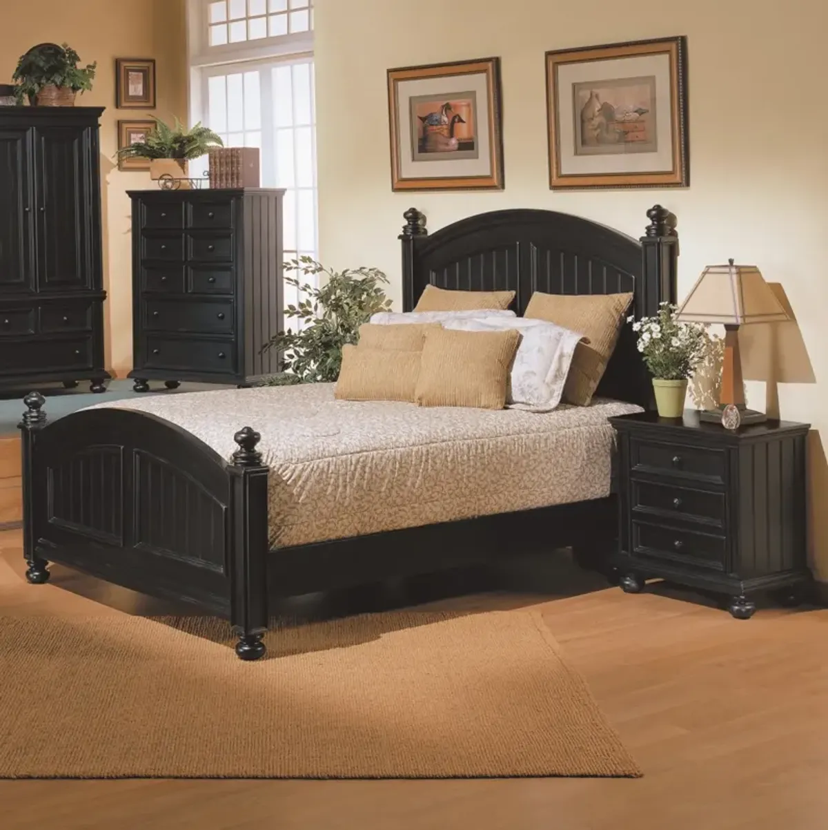 Cape Cod Panel Full Bed - Ebony