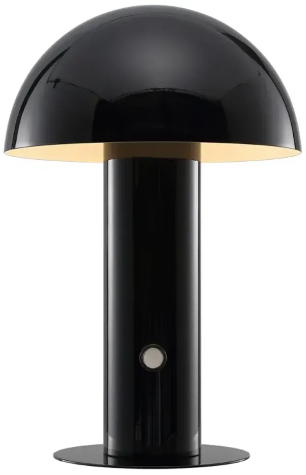 Boletus Contemporary Bohemian Rechargeablecordless Iron Integrated LED Mushroom Table Lamp