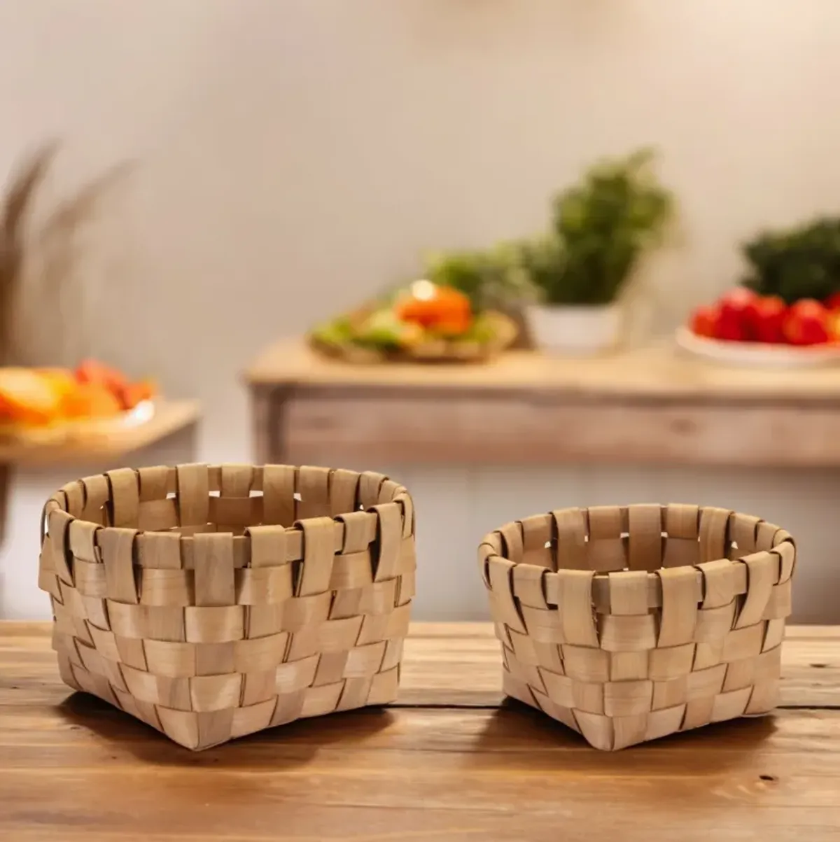 Basket Set of 2 - Stylish and Versatile Storage Solution for Home Organization