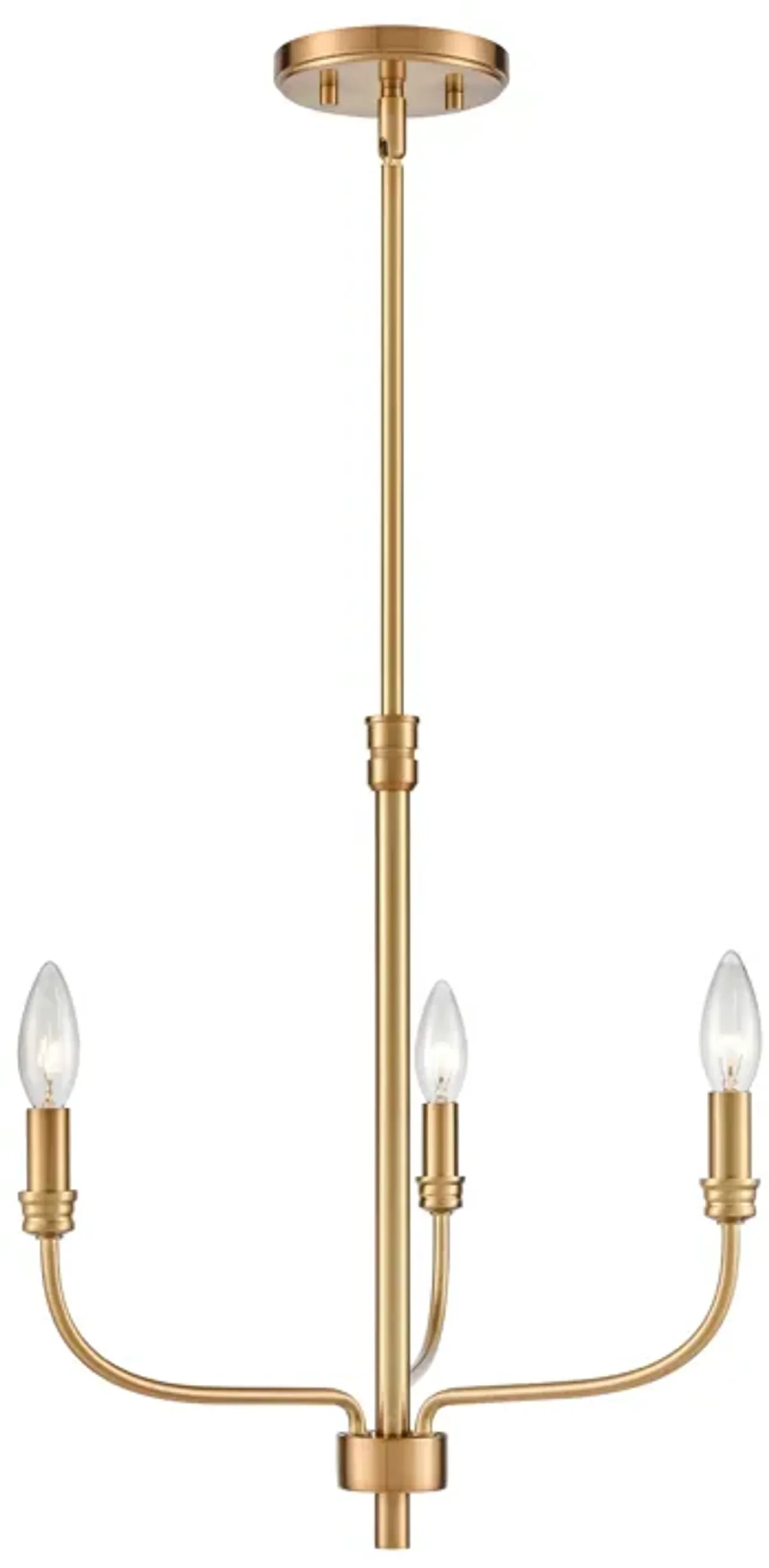 Newland 17'' Wide 3-Light Gold Chandelier