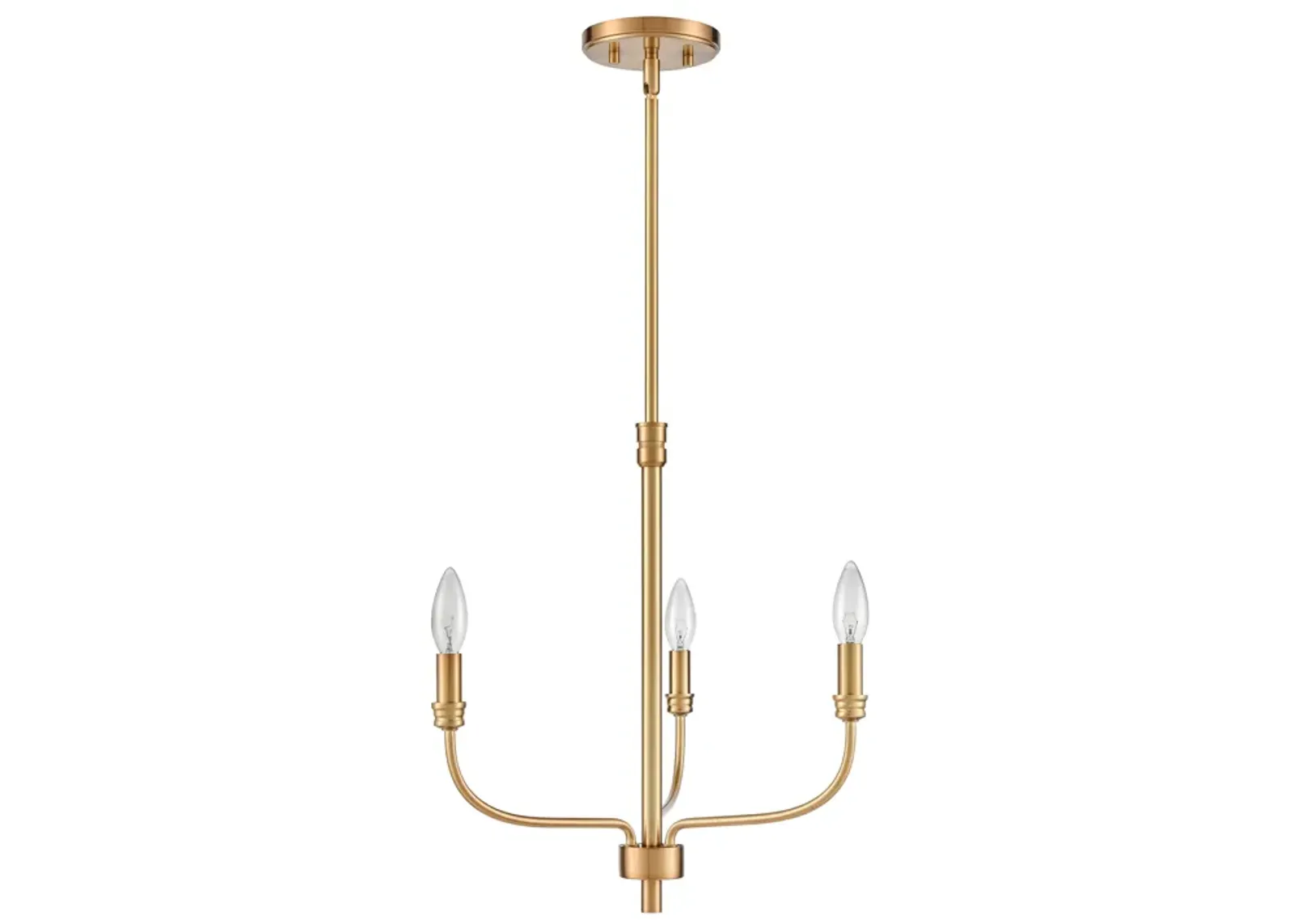 Newland 17'' Wide 3-Light Gold Chandelier