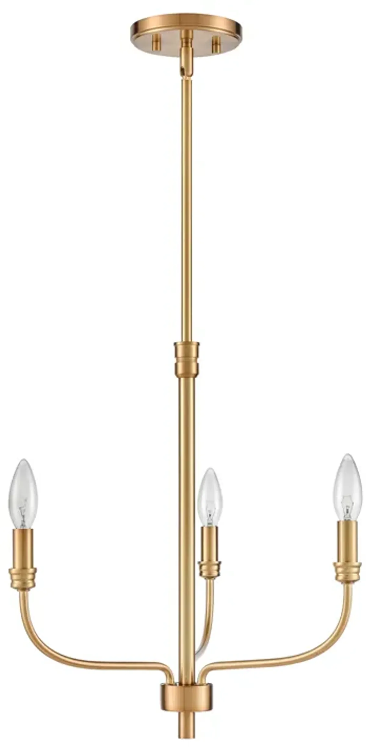 Newland 17'' Wide 3-Light Gold Chandelier