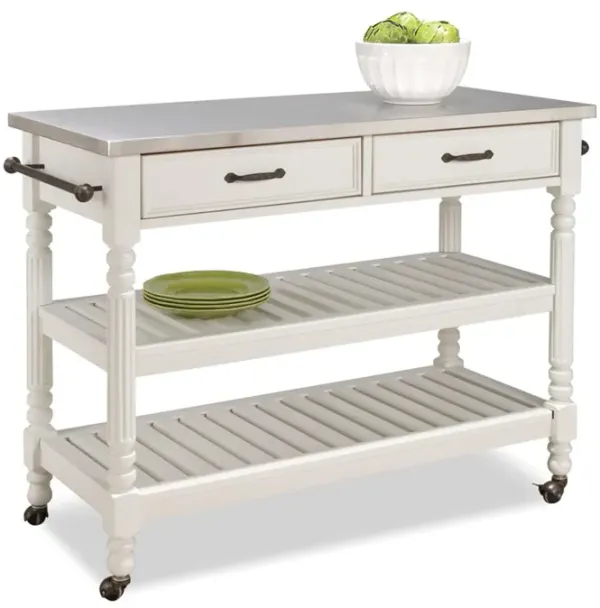 General Line Off-White Kitchen Cart