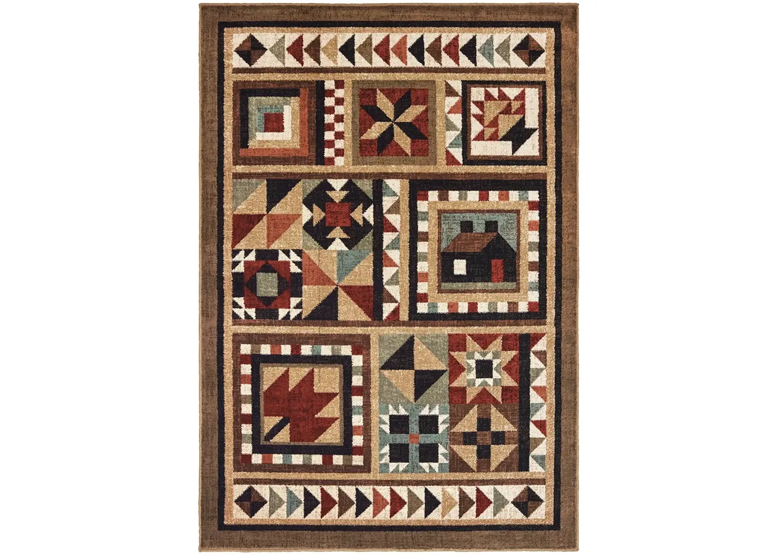 Woodlands 6'7" x 9'2" Brown Rug