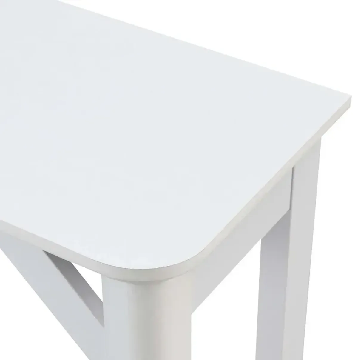 Convenience Concepts Winston Hall Table with Shelf, White