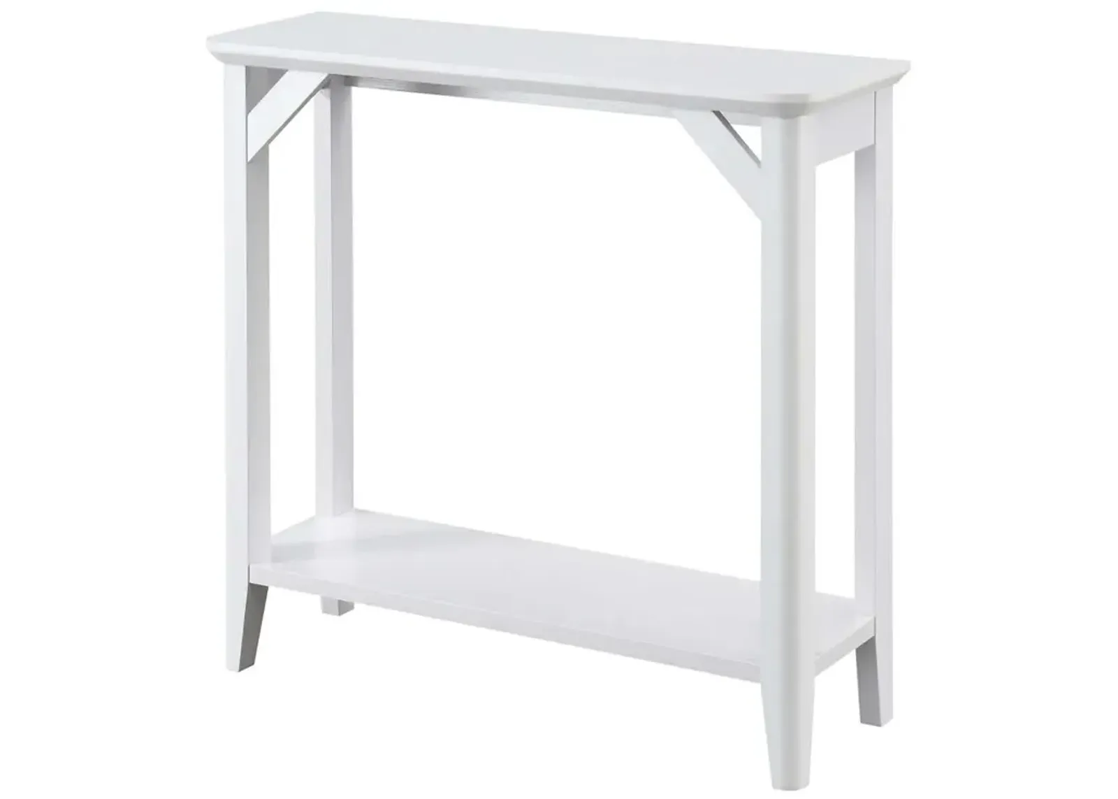 Convenience Concepts Winston Hall Table with Shelf, White