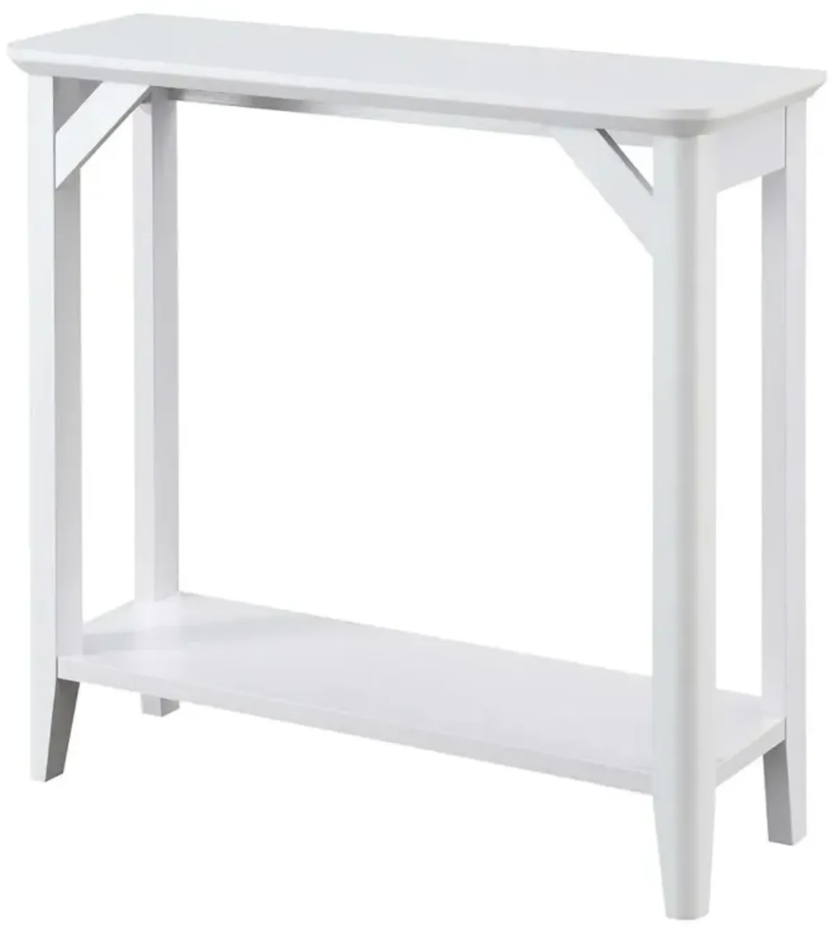 Convenience Concepts Winston Hall Table with Shelf, White