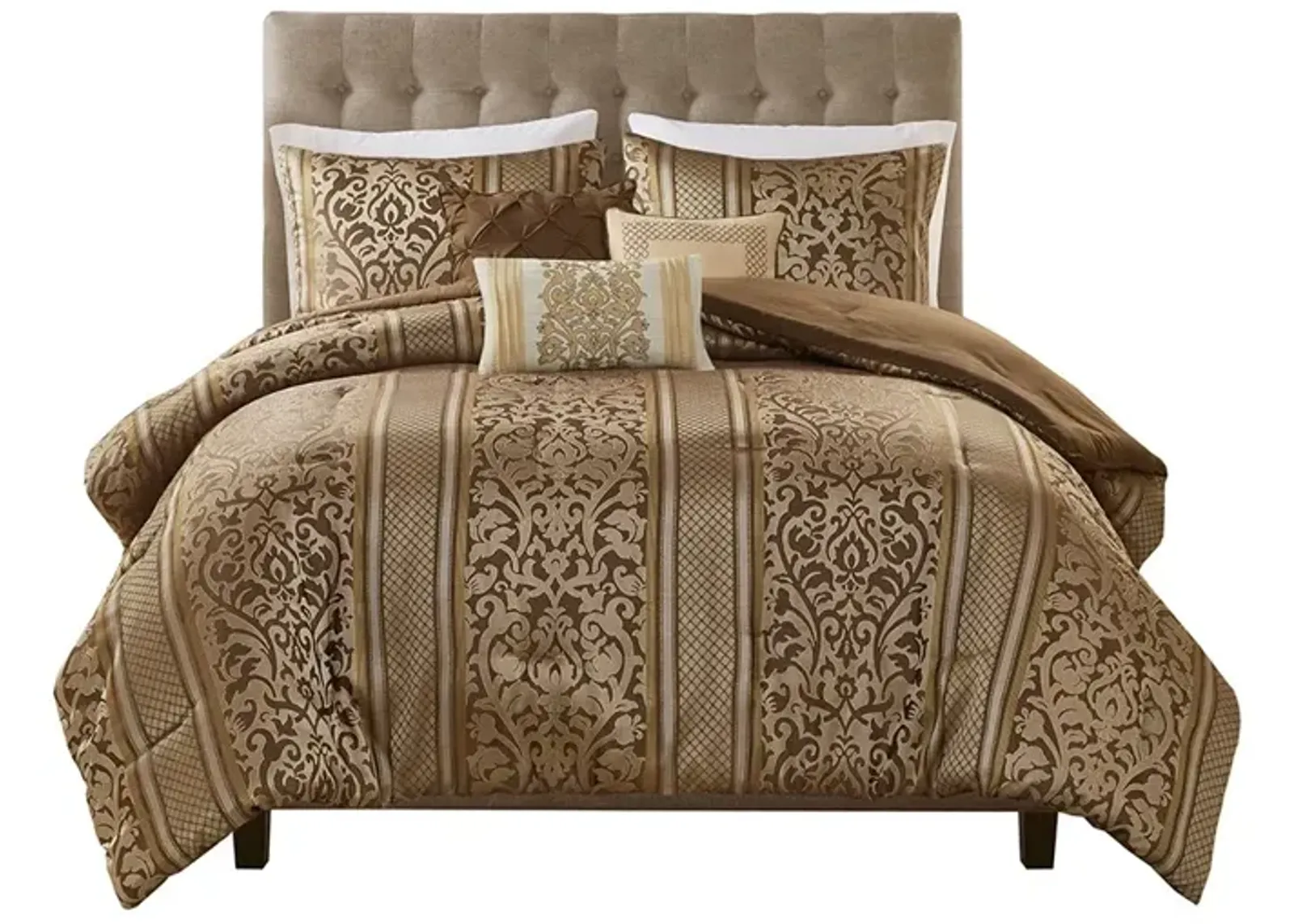 Gracie Mills Claire 6 Piece Jacquard Comforter Set - King/Cal King