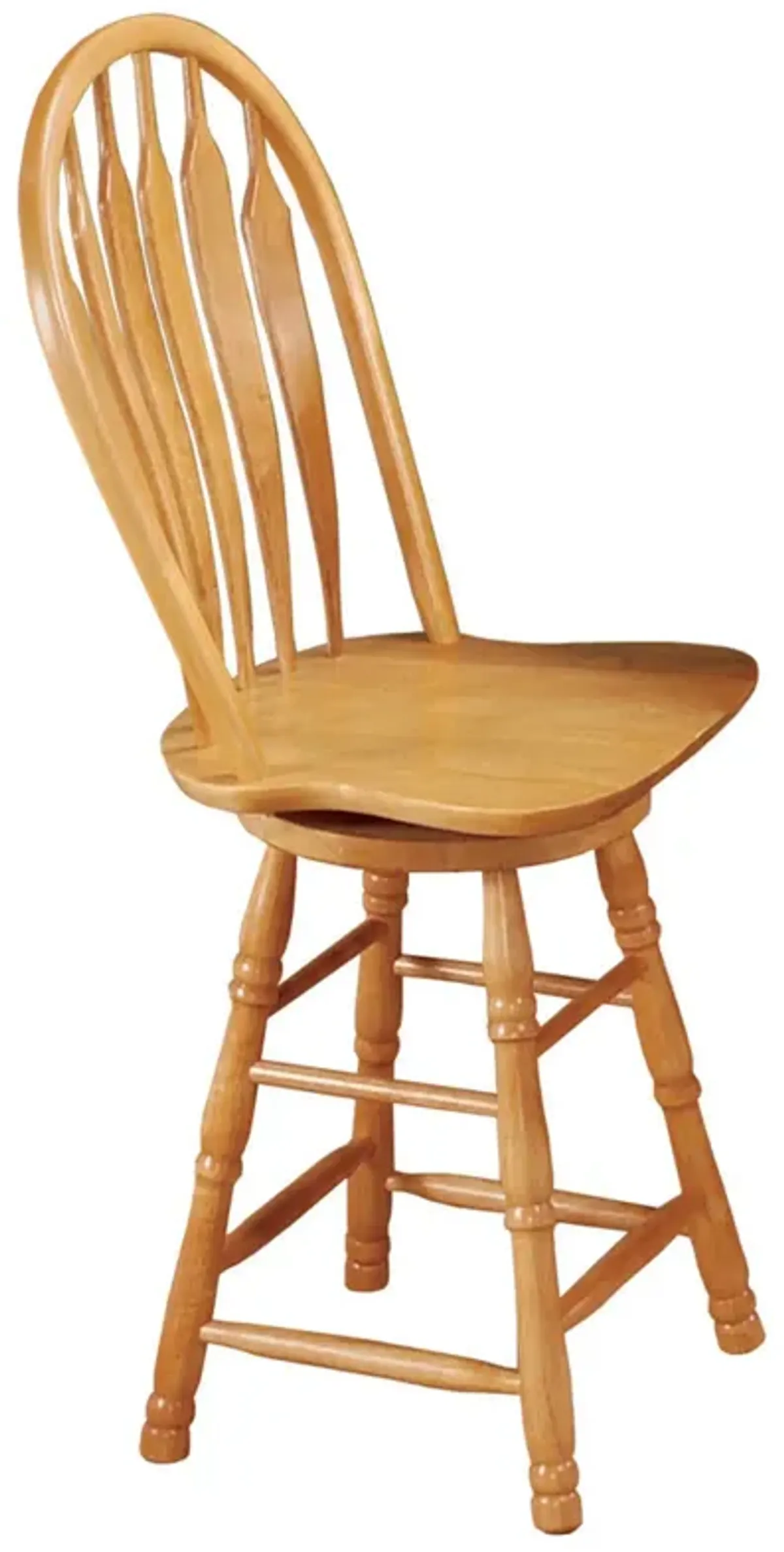 Oak Bravo Selections 44.5 in. High Back Wood Frame 24 in. Bar Stool