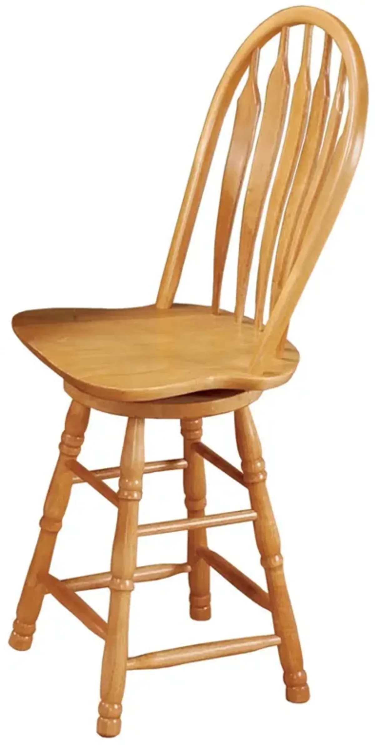 Oak Bravo Selections 44.5 in. High Back Wood Frame 24 in. Bar Stool