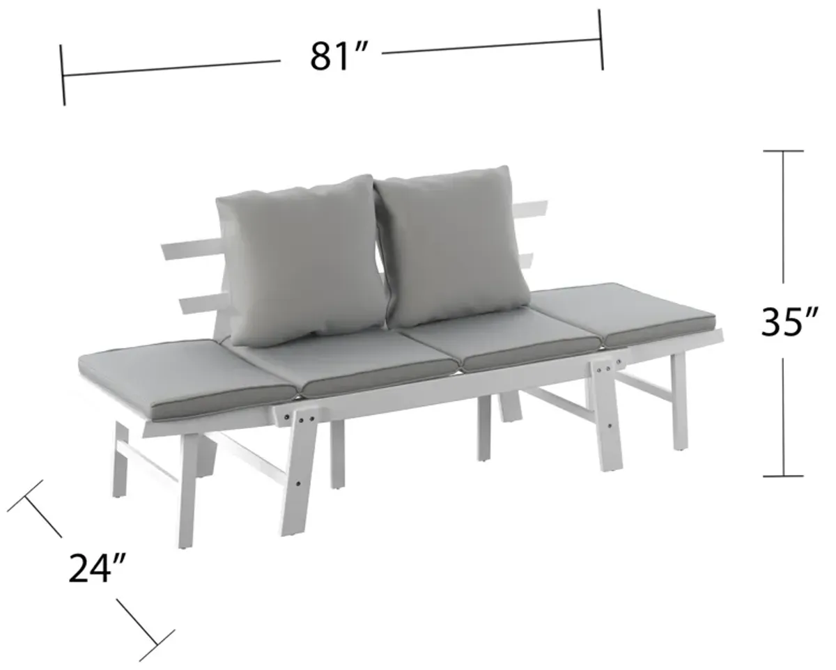 Smithson Outdoor Convertible Settee