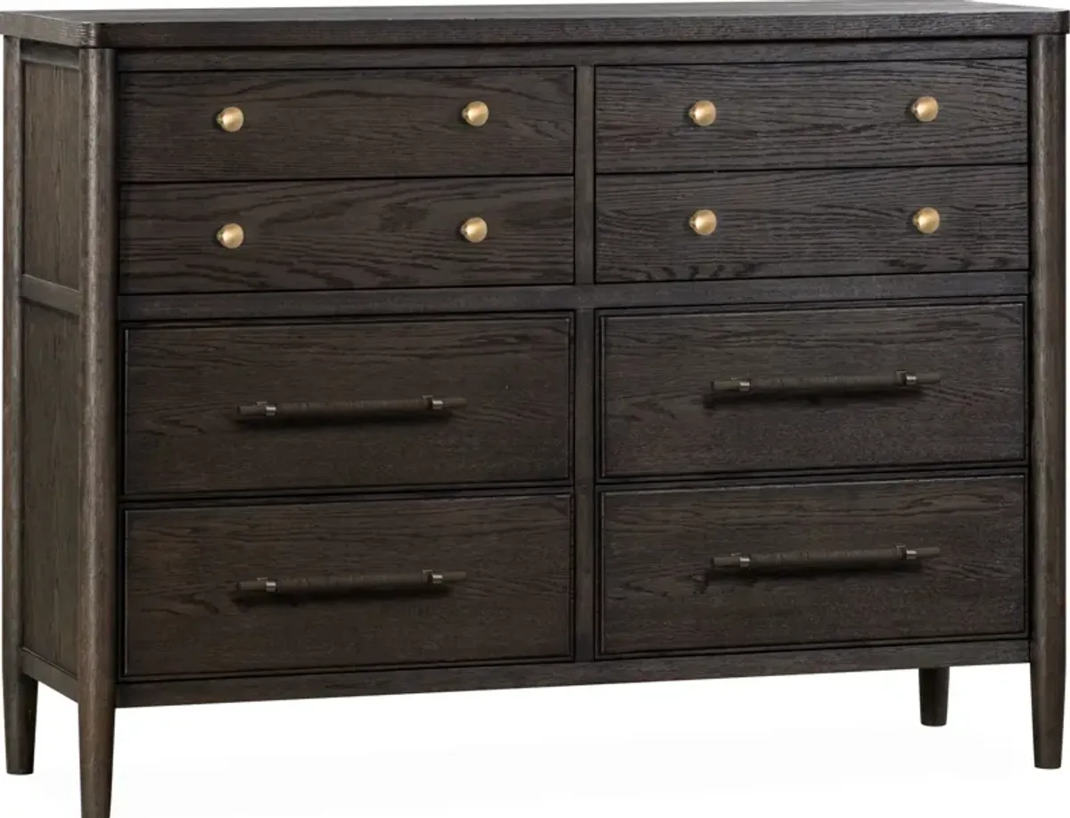 Rockport Eight Drawer Oak Wood Dresser in Yin