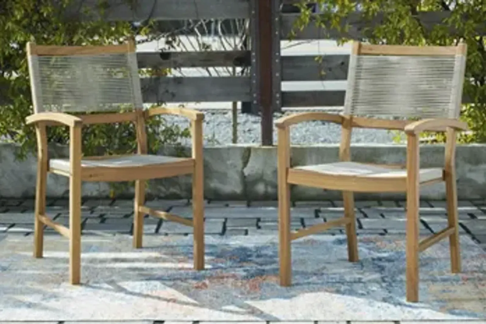 Janiyah Outdoor Dining Arm Chair (Set of 2)