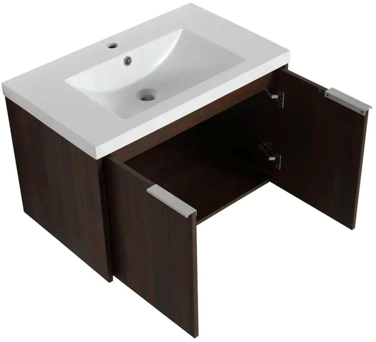 Soft Close Doors Bathroom Vanity With Sink, 30 Inch For Small Bathroom