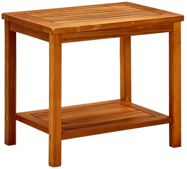 vidaXL Coffee Table 19.6"x13.7"x17.7" Solid Acacia Wood