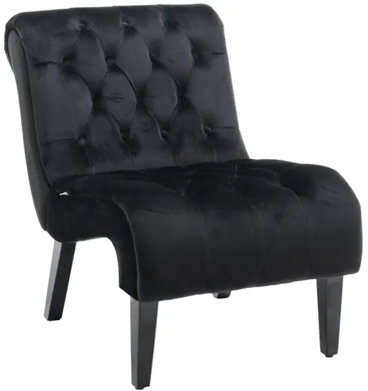 Merax Modern Velvet Armless Accent Chair