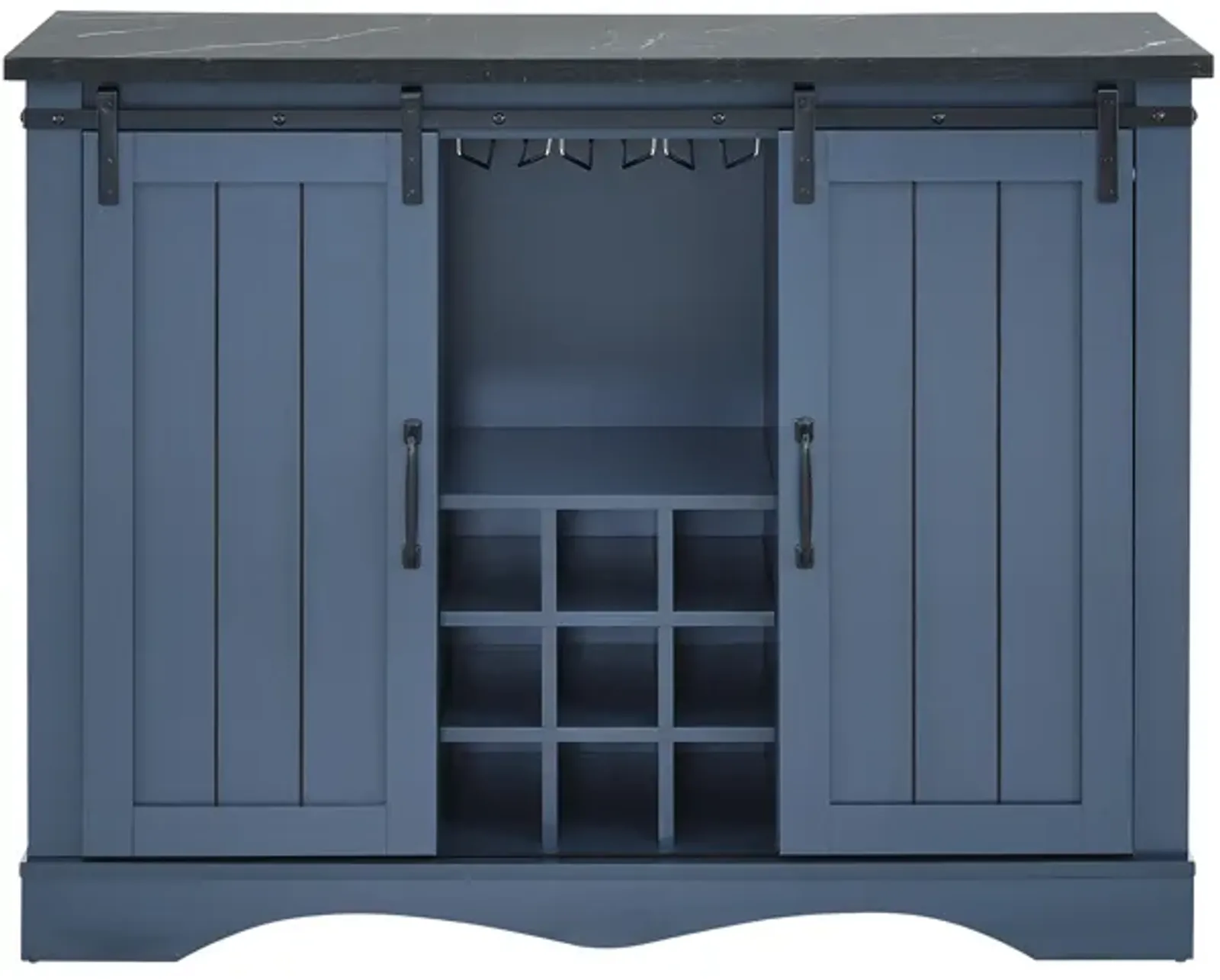 FESTIVO Rustic 47-inch Bar Cabinet with Sliding Barn Door