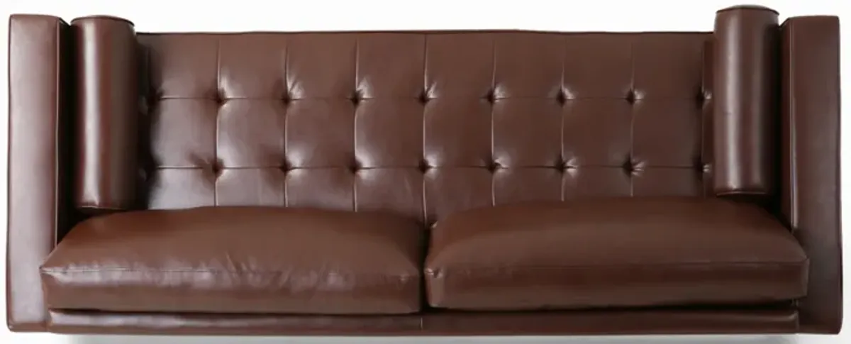 Merax Solid Wood Frame PU Fabric Sofa Couch