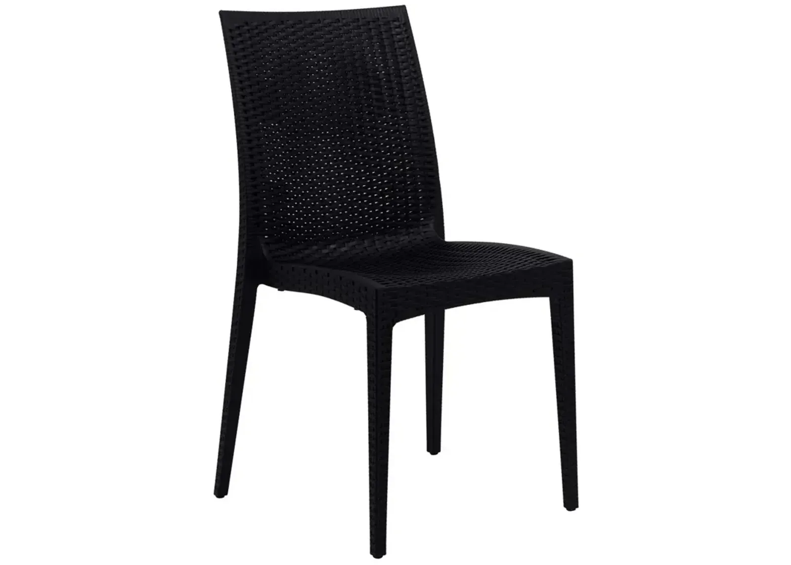 LeisureMod Weave Mace Indoor/Outdoor Dining Chair (Armless)