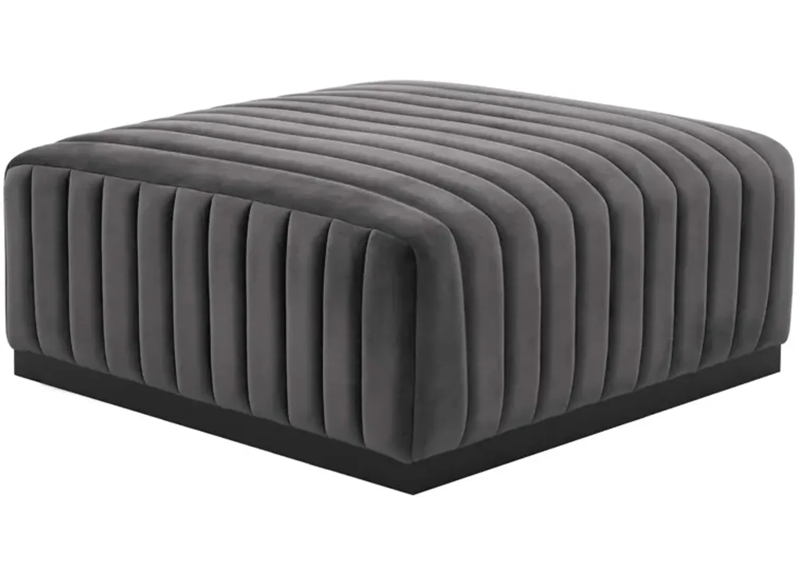 Conjure Channel Tufted Performance Velvet Ottoman