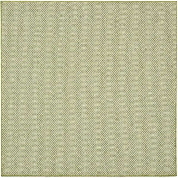 Courtyard COU01 Ivory/Green 5' x Square Rug