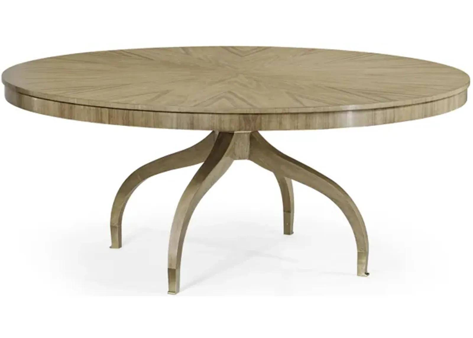 Round Bleached Walnut Dining Table