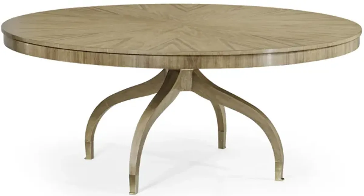 Round Bleached Walnut Dining Table