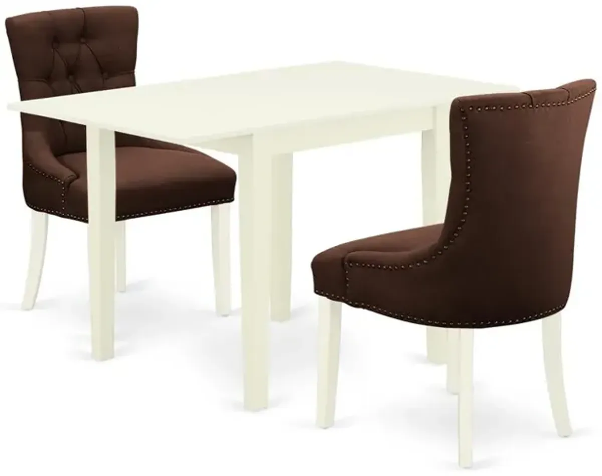 Dining Room Set Linen White, NDFR3-LWH-19