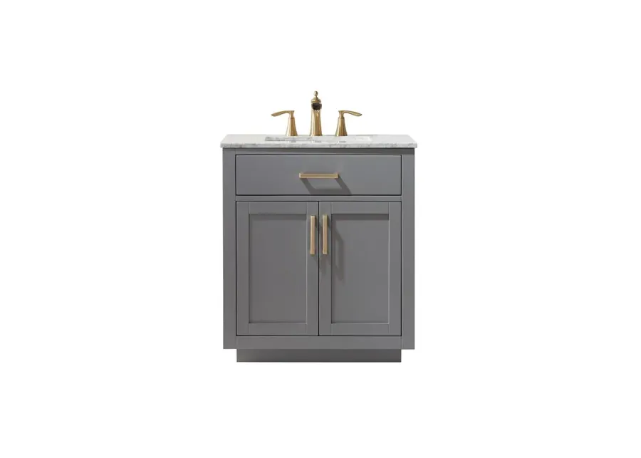 Altair 30 Single Bathroom Vanity Set in Gray without Mirror