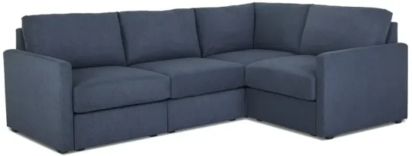 Flex 4-Seat Denim Sectional with Narrow Arm