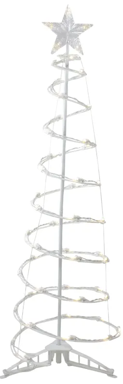 4ft LED Lighted Spiral Cone Tree Outdoor Christmas Decoration  Warm White Lights