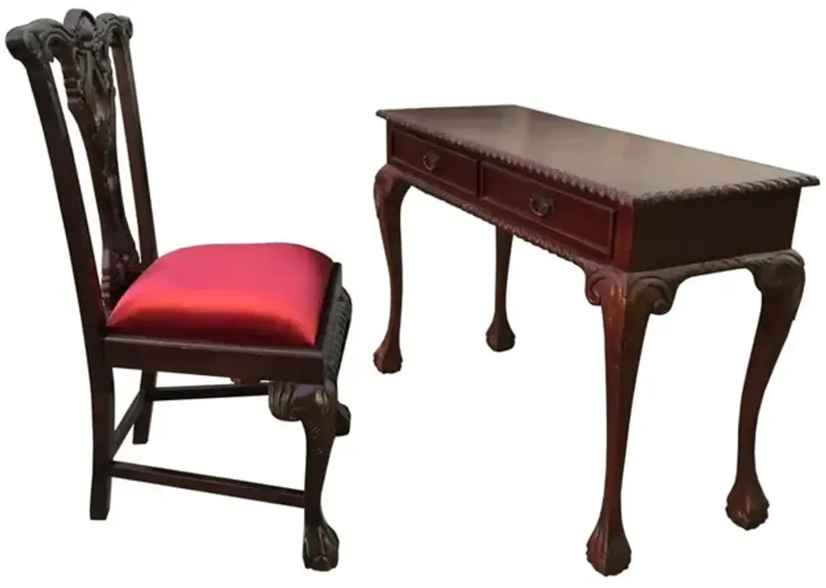 England Writing Desk 2 drw and England Side Chair