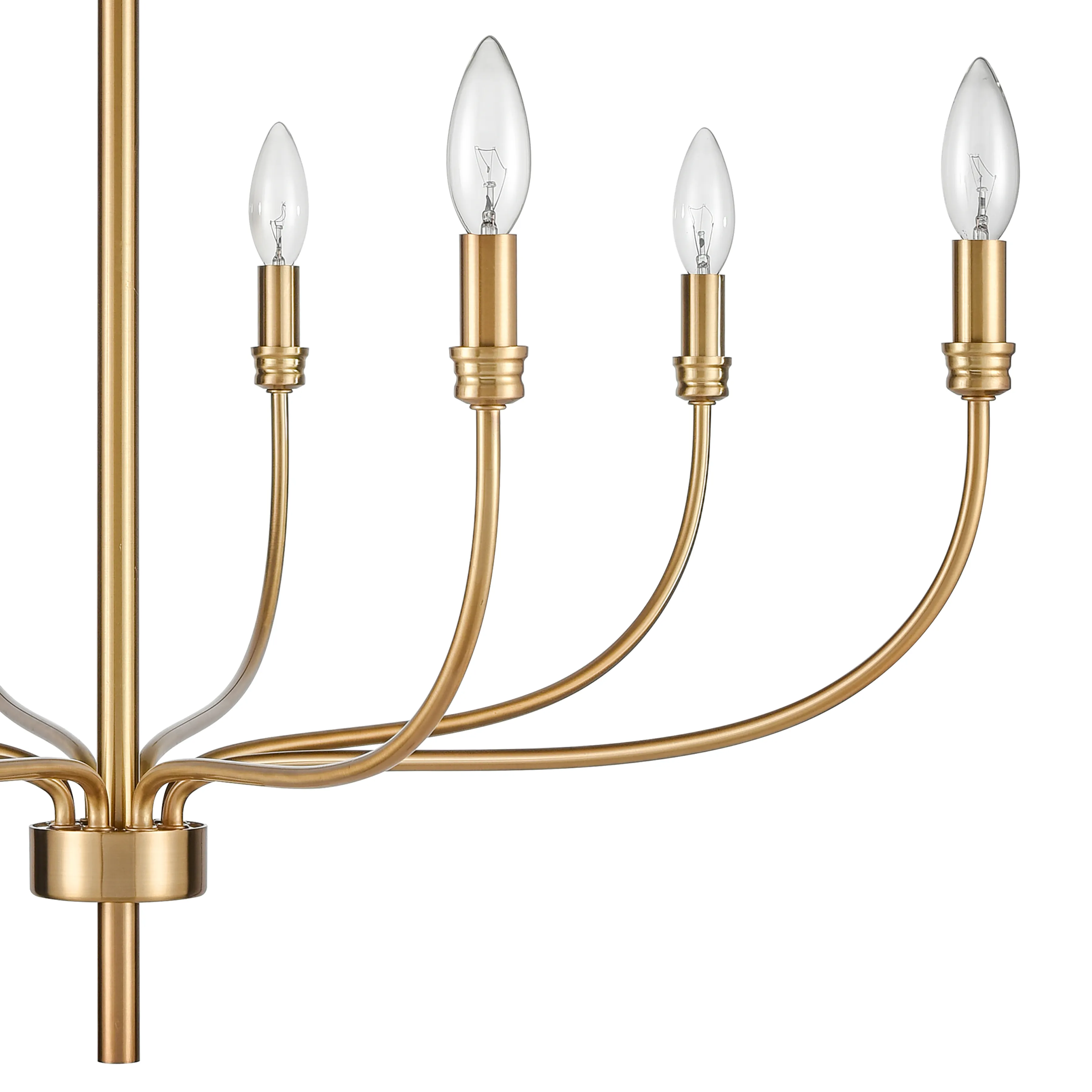 Newland 34'' Wide 8-Light Gold Chandelier