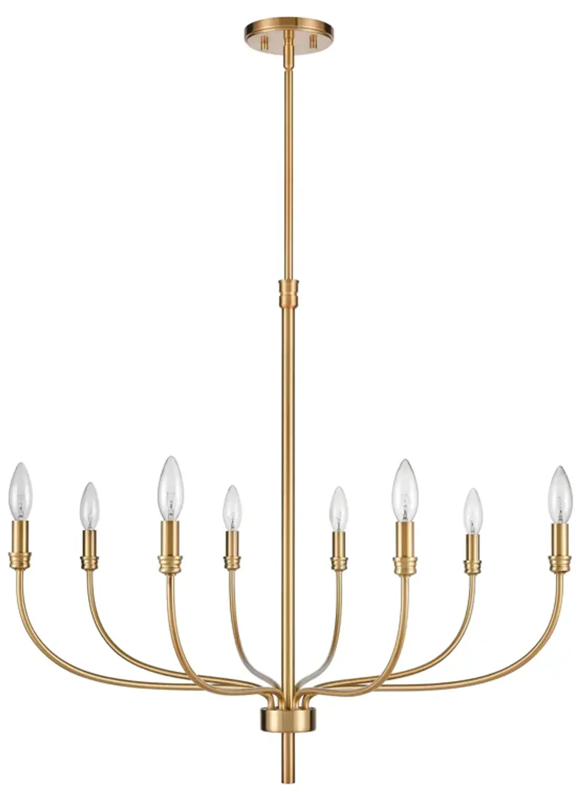 Newland 34'' Wide 8-Light Gold Chandelier