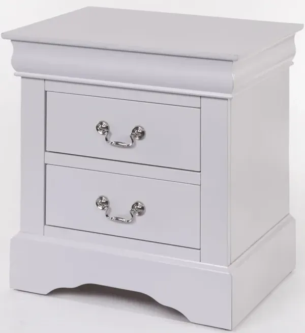 ACME Louis Philippe III Nightstand, White