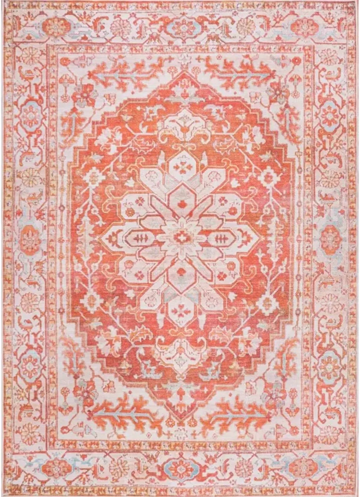 Asa Ornate Medallion Machine-Washable Area Rug
