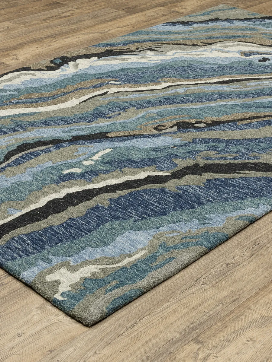 Kipton 2'6" x 8' Blue Rug