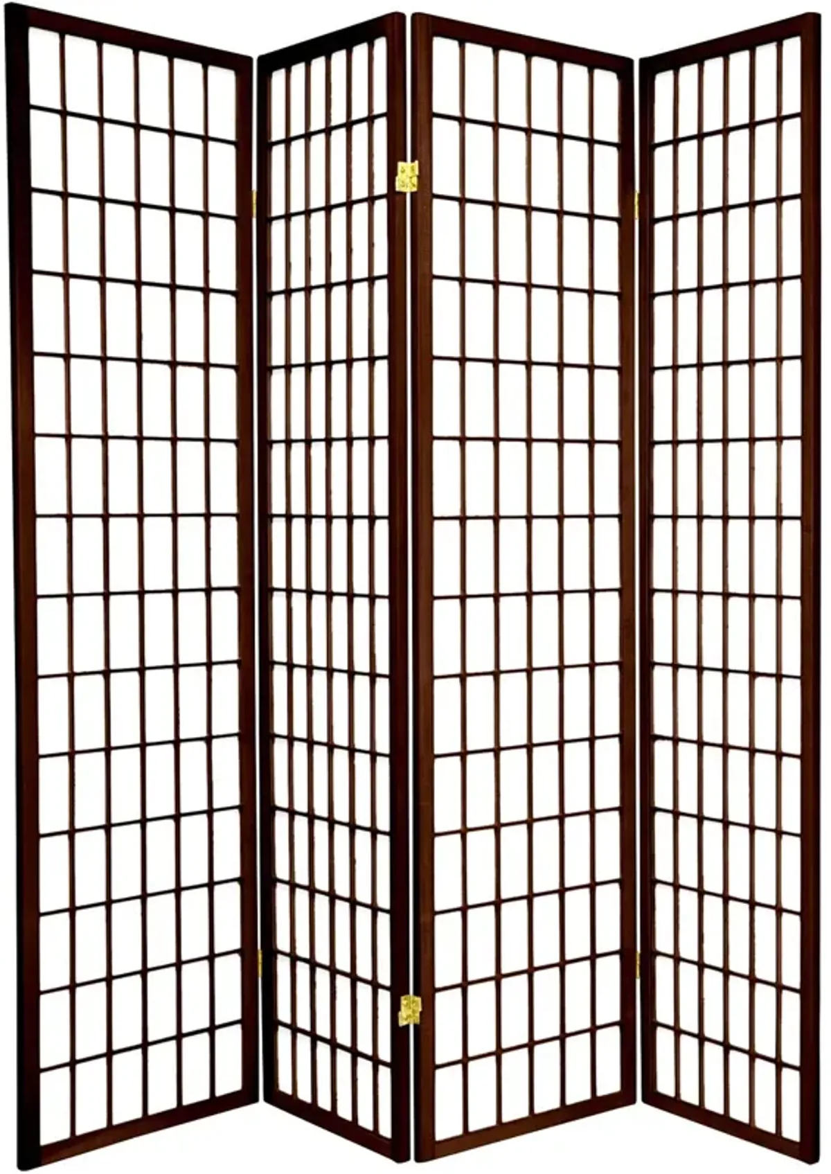 Legacy Decor 6 Panel Japanese Oriental Style Room Screen Divider Black Color