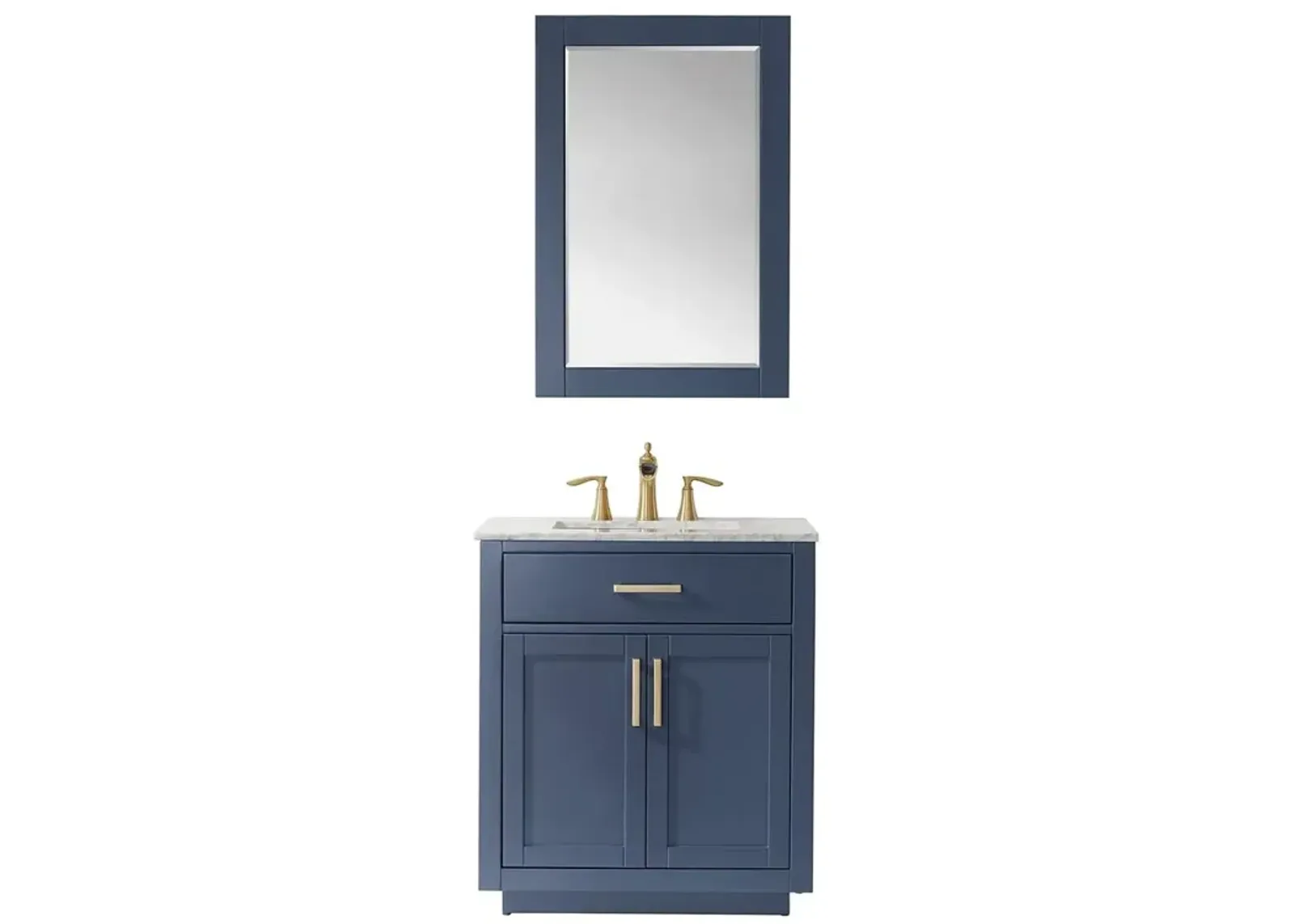 Altair 30 Single Bathroom Vanity Set in Royal Blue with Mirror