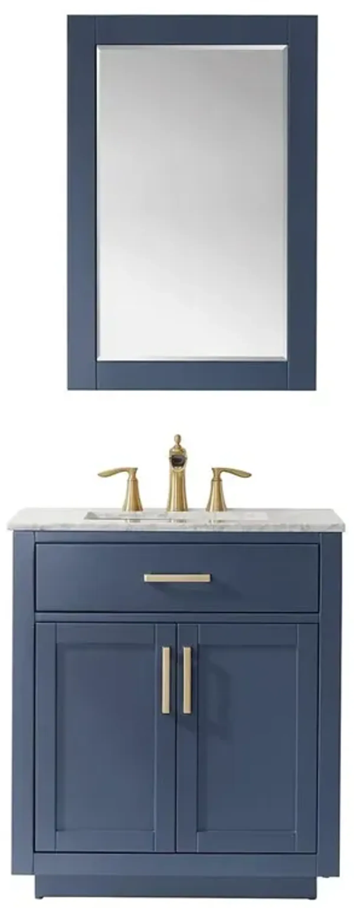 Altair 30 Single Bathroom Vanity Set in Royal Blue with Mirror